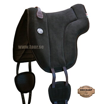 Brockamp Special - Ridpad / Barbackasadel i mocka (svart)