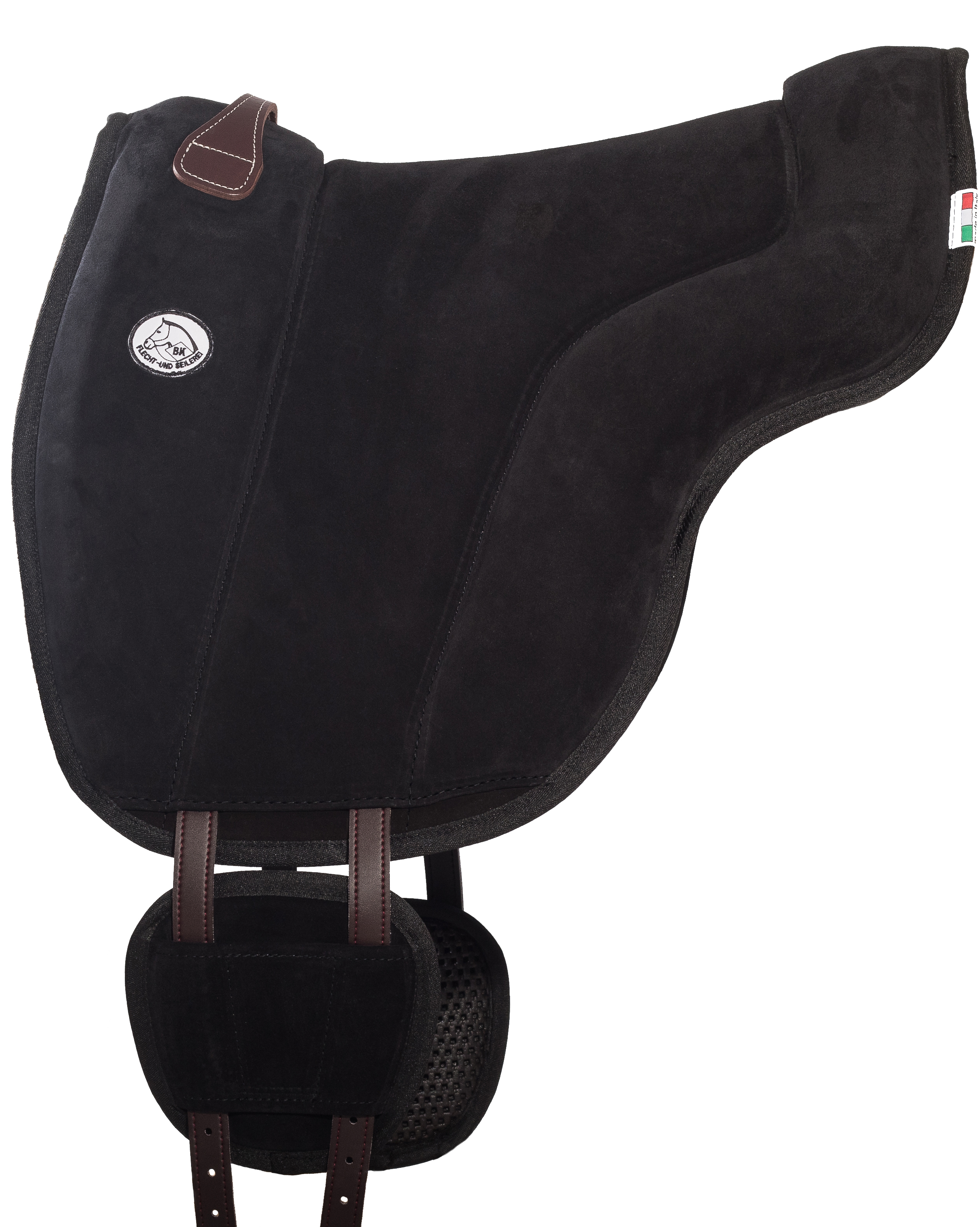 Brockamp Special - Ridpad / Barbackasadel i mocka (svart) - 3