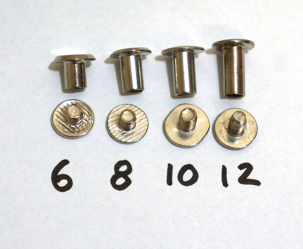 Chicagoskruv / skruvnit, 8 mm, silver - 3