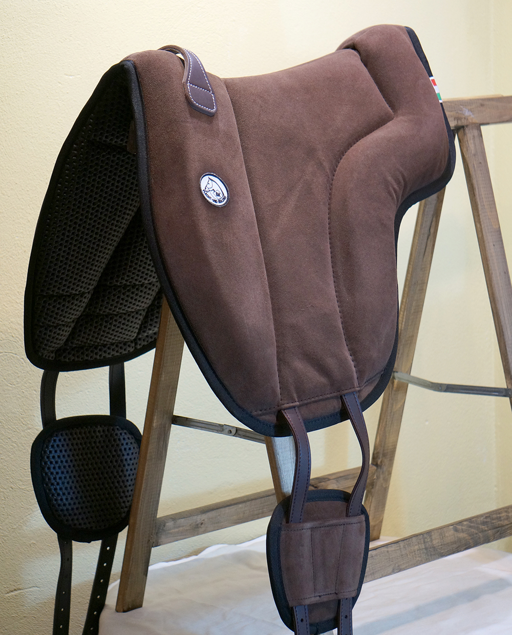 Brockamp Special - Ridpad / Barbackasadel i mocka (brun) - 5