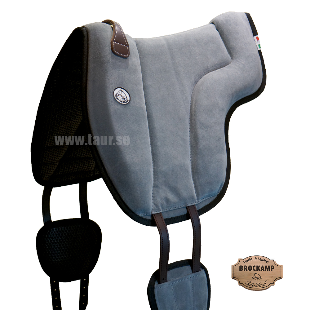 Brockamp ride pad / barebackpad in suede 'Special',  light grey
