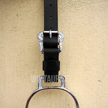 Baroque buckles for stirrups / webbers, silver