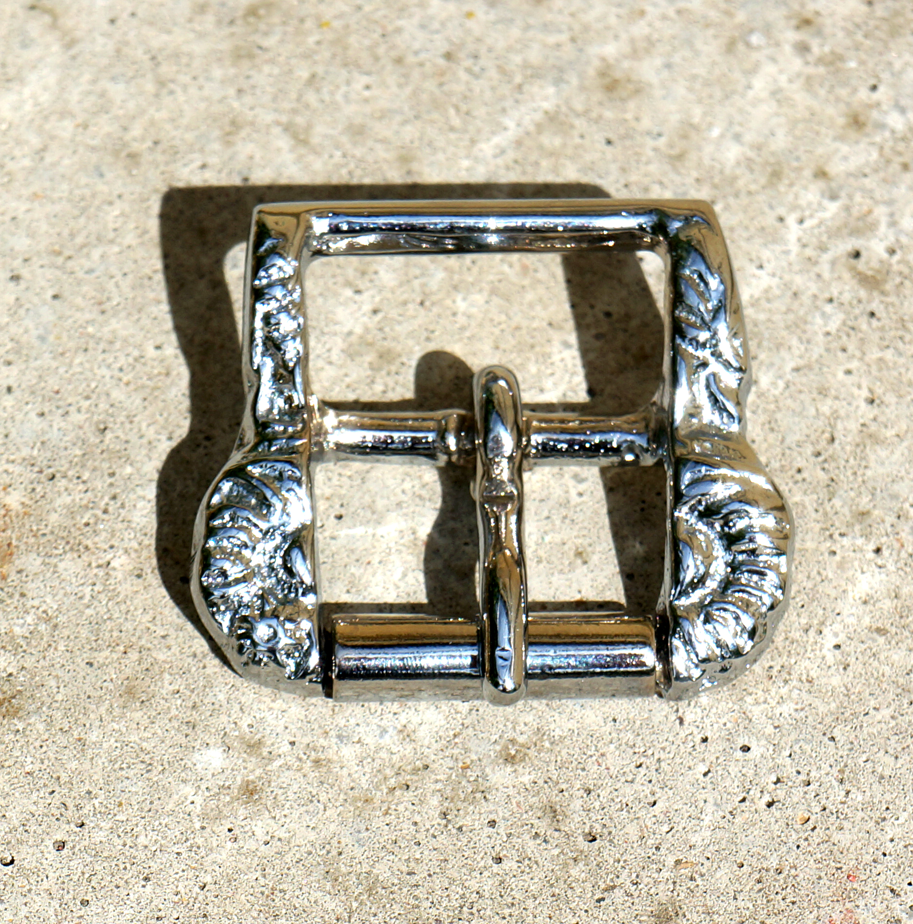 Baroque buckles for stirrups / webbers, silver