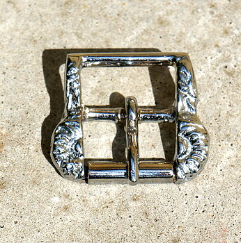 Baroque buckles for stirrups / webbers, silver