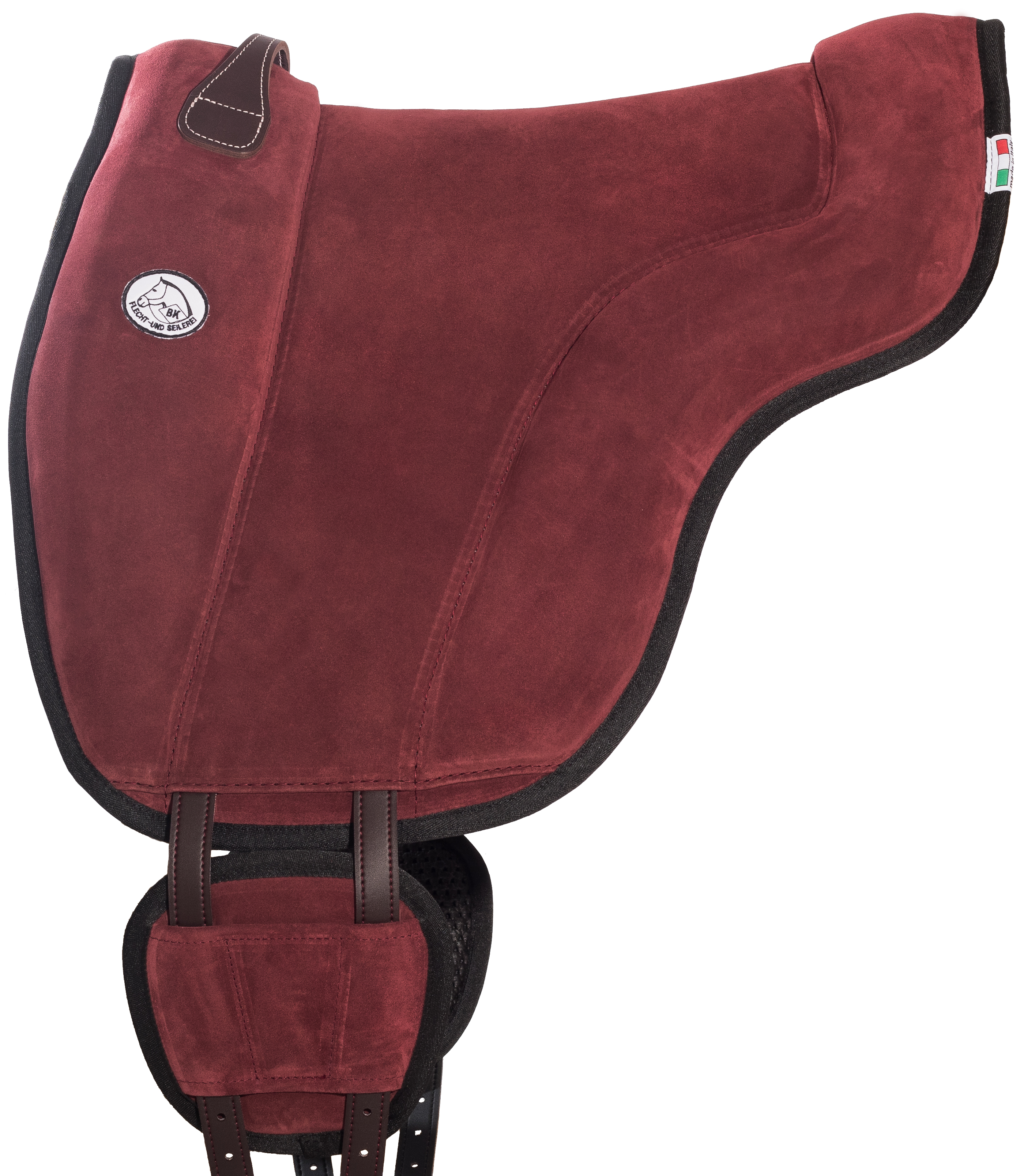 Brockamp ride pad / barebackpad in suede 'Special', bordeaux - 3