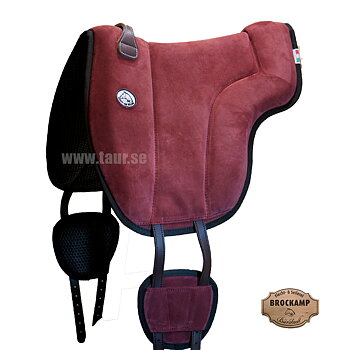 Brockamp ride pad / barebackpad in suede 'Special', bordeaux