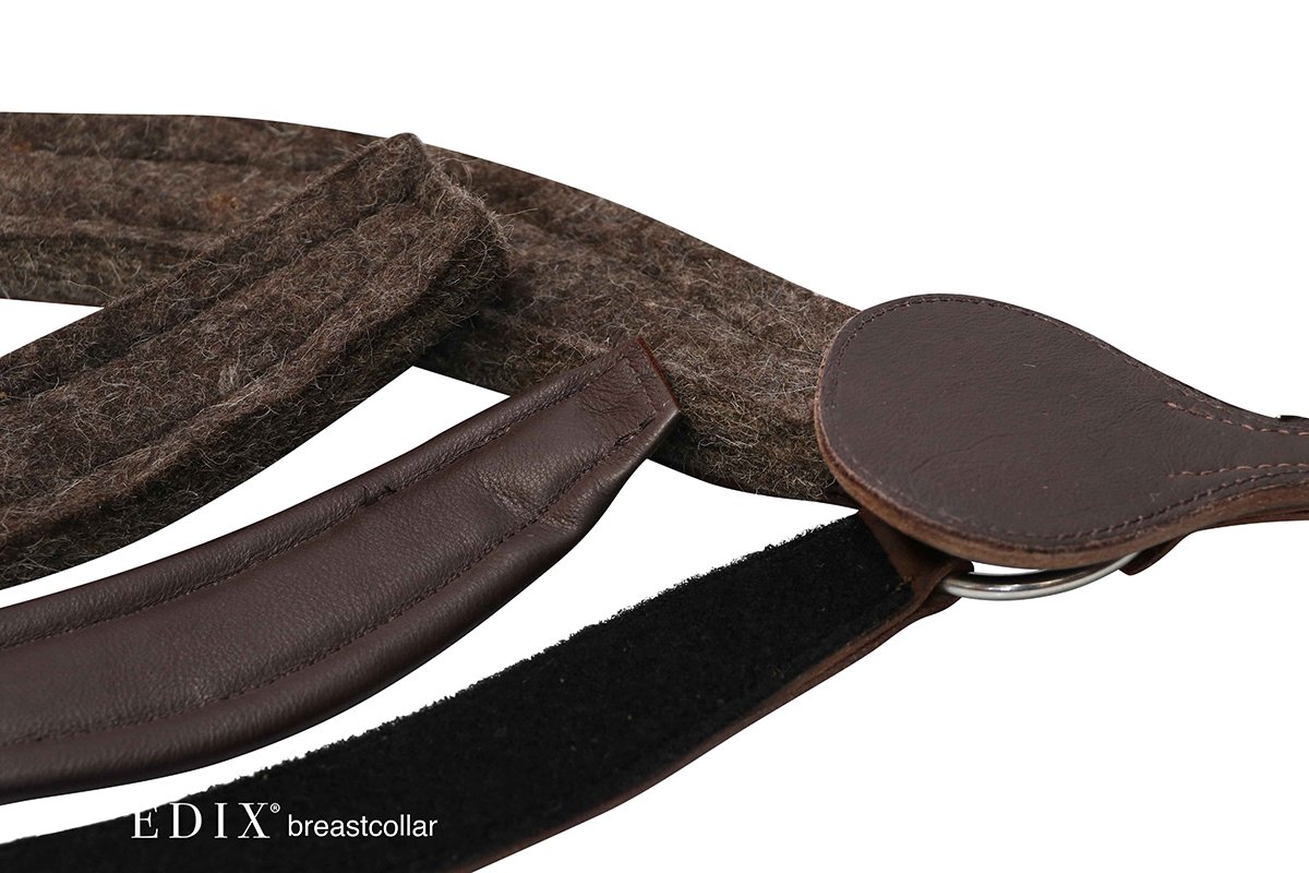 Anatomical breastcollar, Edix© Rose (incl. double padding), cognac - 6
