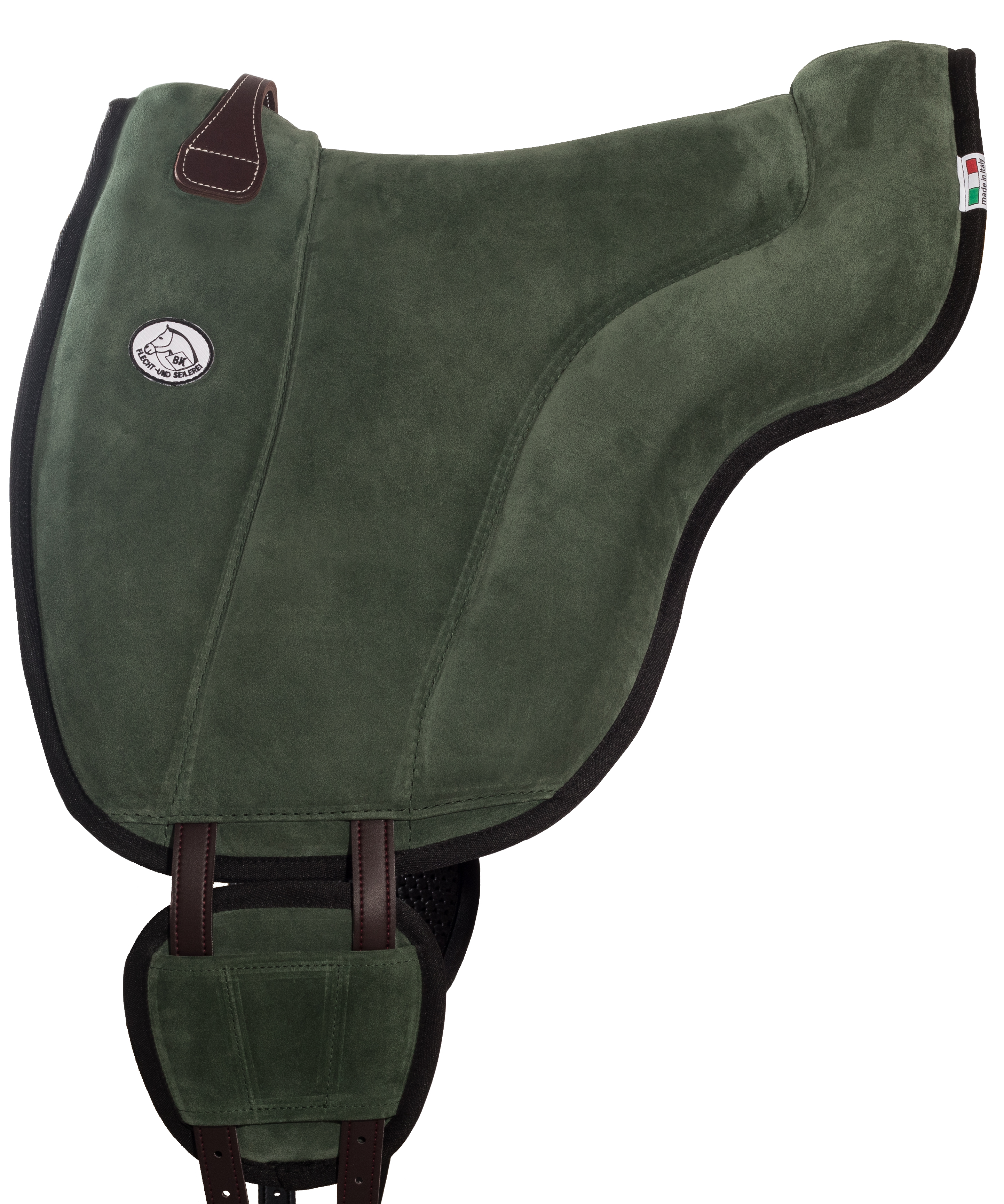 Brockamp ride pad / barebackpad in suede 'Special', green - 3