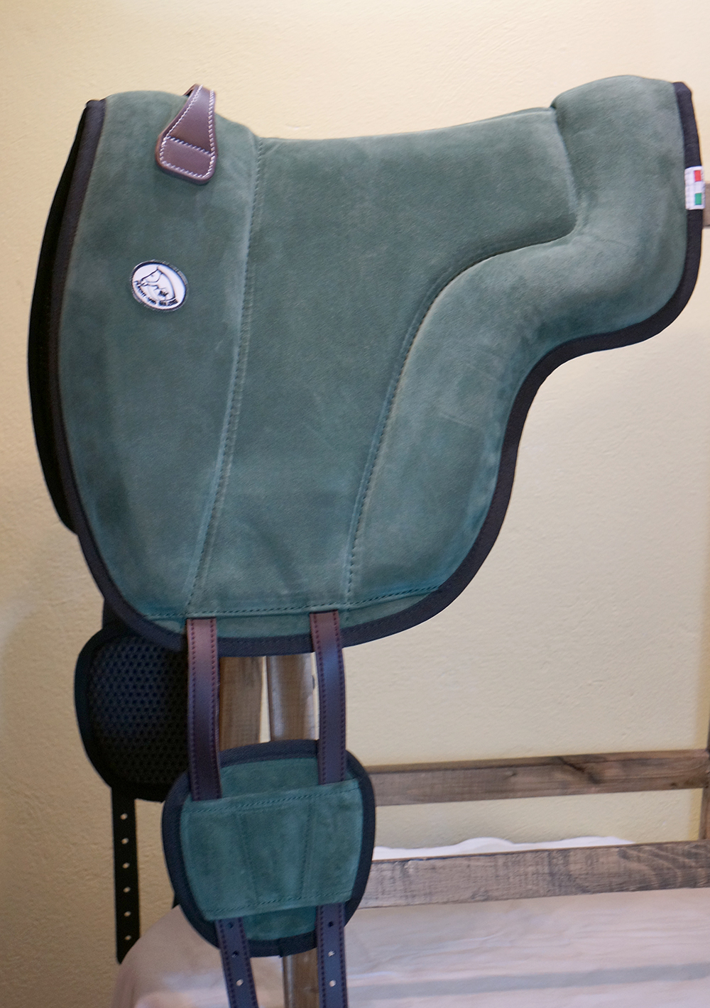 Brockamp ride pad / barebackpad in suede 'Special', green - 5