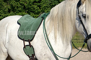 Brockamp ride pad / barebackpad in suede 'Special', green