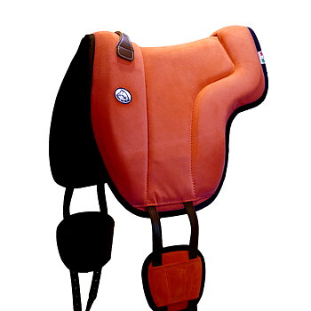 Brockamp ride pad / barebackpad in suede 'Special', orange