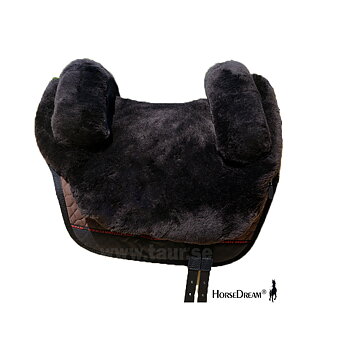 Horsedream® barbackasadel / lammskinnssadel Iberica Plus Brun - Shettis