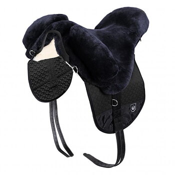 Horsedream® barbackasadel / lammskinnssadel Premium Plus Grafit S/M