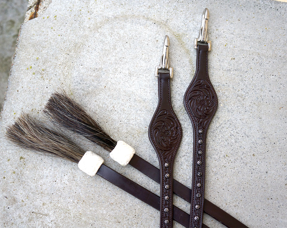Split Reins med hakar, F.R.A® 'Dallas' DeLuxe, mörkbrun - 5