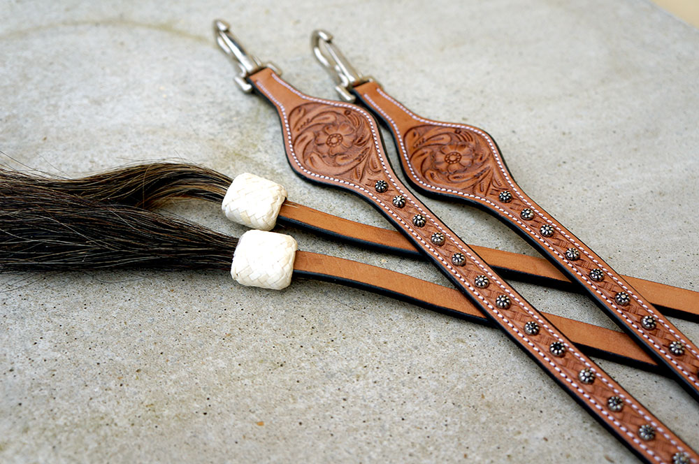 Split Reins med hakar, F.R.A® 'Dallas' DeLuxe, natur - 2