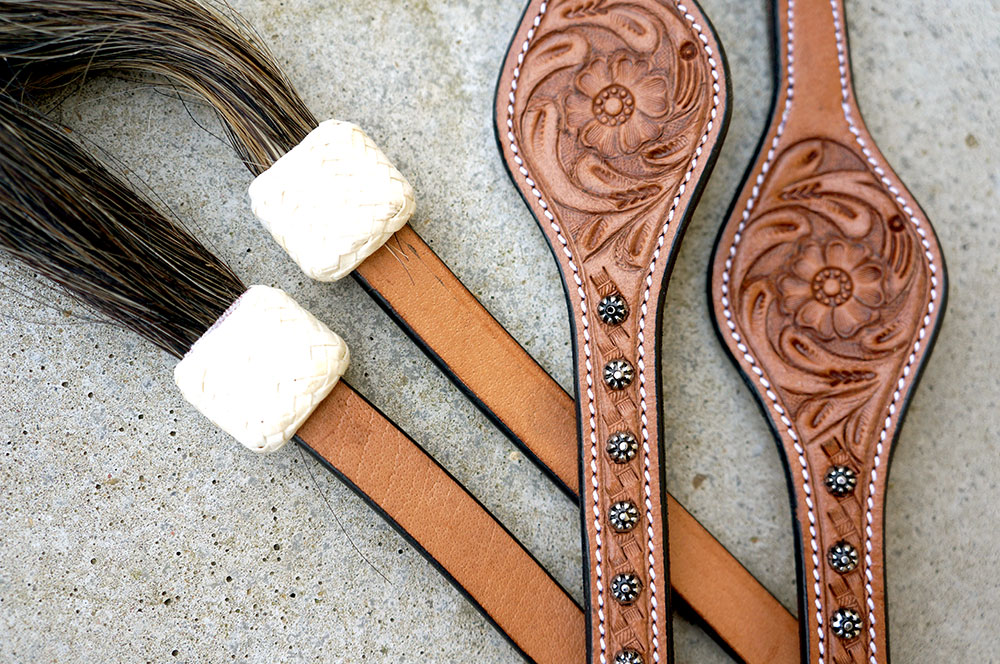 Split Reins med hakar, F.R.A® 'Dallas' DeLuxe, natur - 3