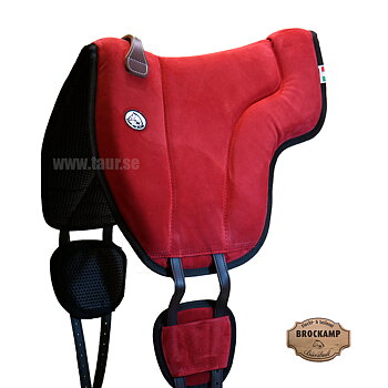 Brockamp ride pad / barebackpad in suede 'Special', red