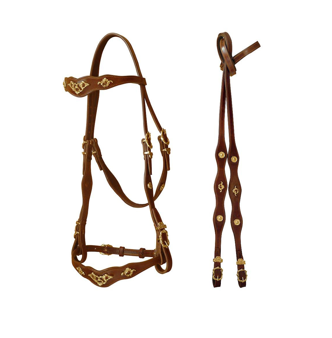 Marjoman Portuguese Cortezia Bridle incl. one rein - 3