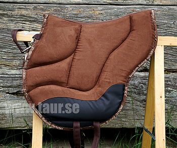 F.R.A® Dardo bareback saddle / ride pad 'Basic', full, brown