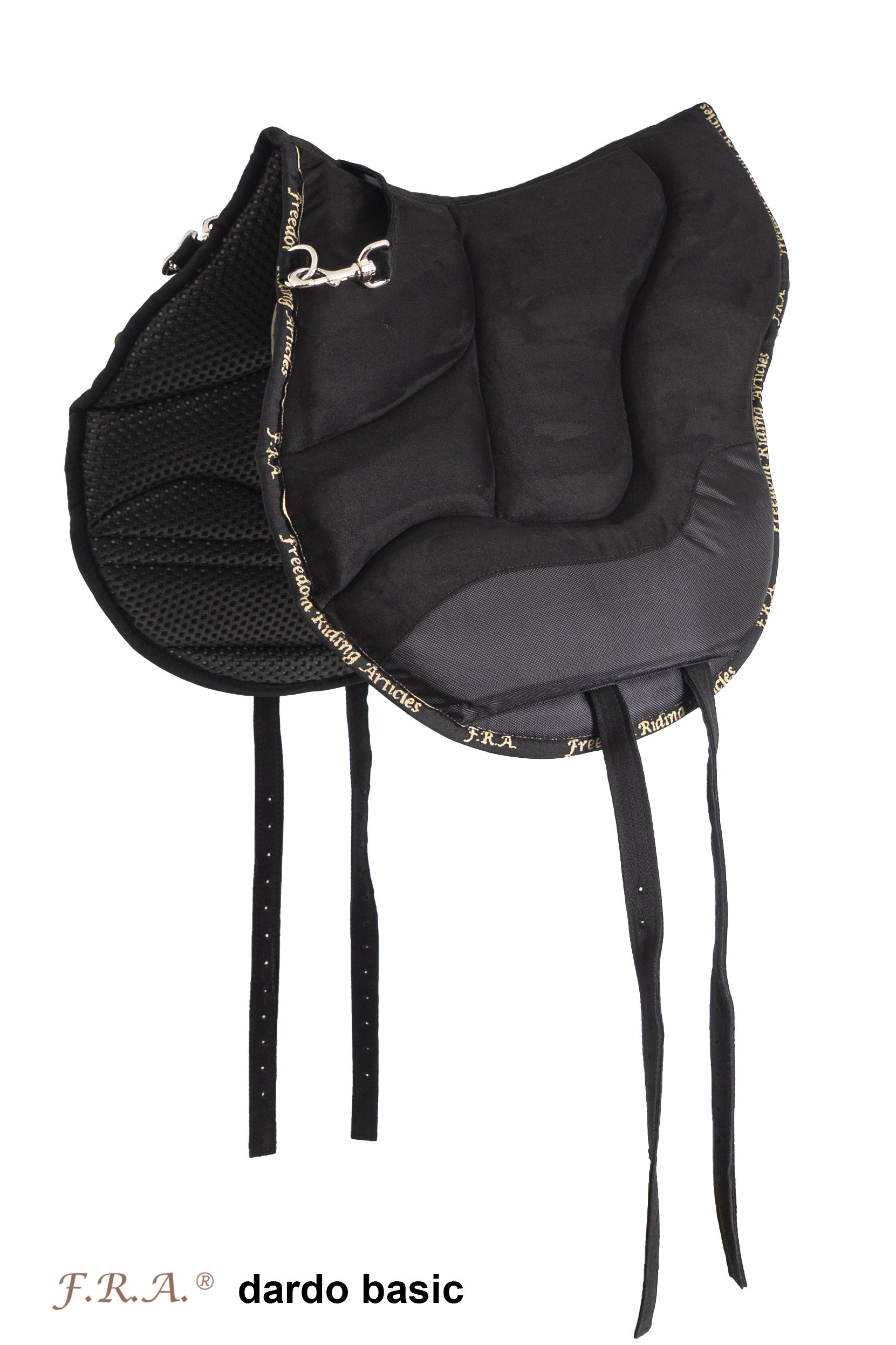 F.R.A® Dardo bareback saddle / ride pad 'Basic', full, black