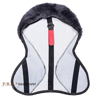 F.R.A.® Seatsaver / rumpvärmare (dressyr, island, allround, hopp), fårskinn, svart
