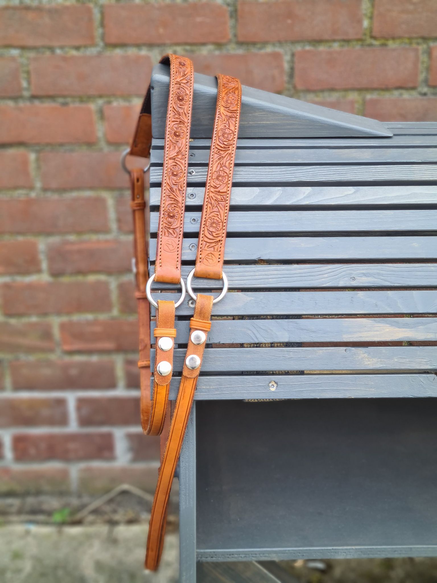 Neck ring / cordeo Edix© Rose, cognac - 4