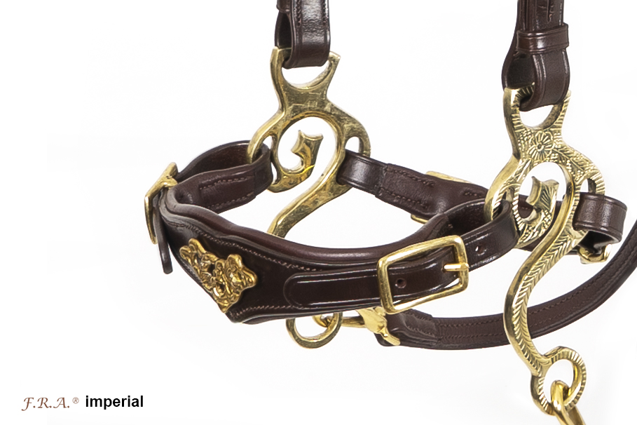 Hackamore bridle F.R.A® 'Imperial' with shanks and reins, dark brown - 3