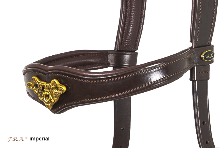 Hackamore bridle F.R.A® 'Imperial' with shanks and reins, dark brown - 5