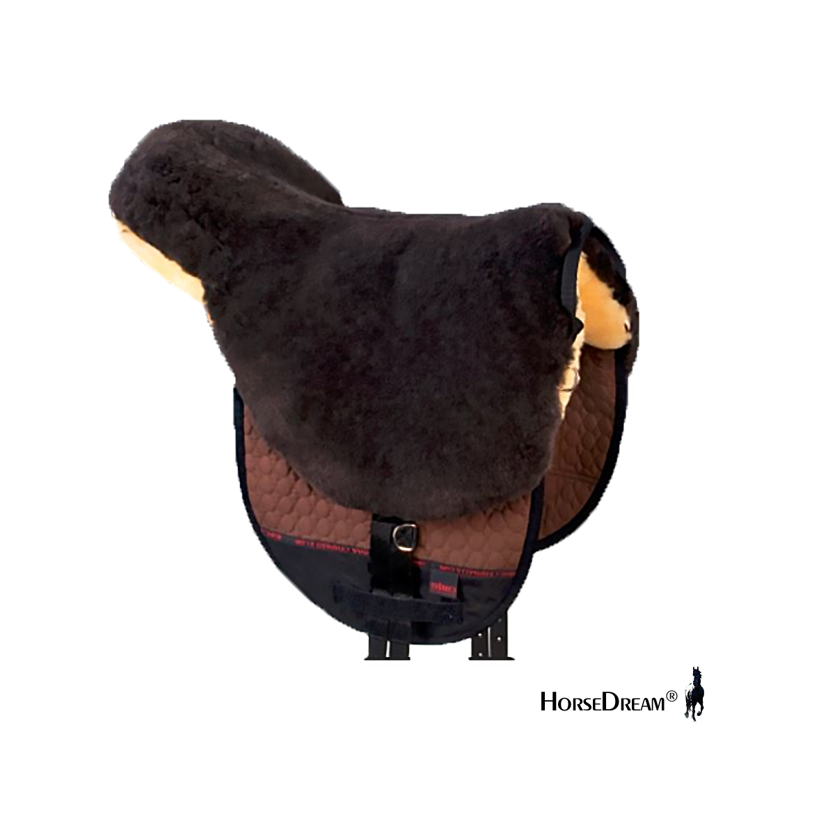 Horsedream® Bareback saddle / lambskin saddle Basic Plus Brown S/M - 3