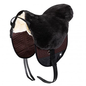 Horsedream® barbackasadel / lammskinnssadel Basic Plus Brun S/M