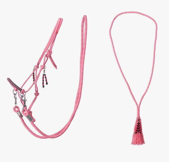 Rope halter combi Liberty QHP, light pink - 7