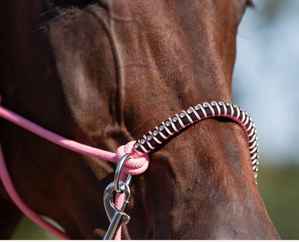 Rope halter combi Liberty QHP, light pink - 9