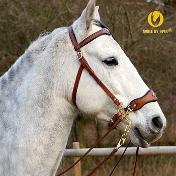 Hackamore bridle Noble by Opux®, chocolate