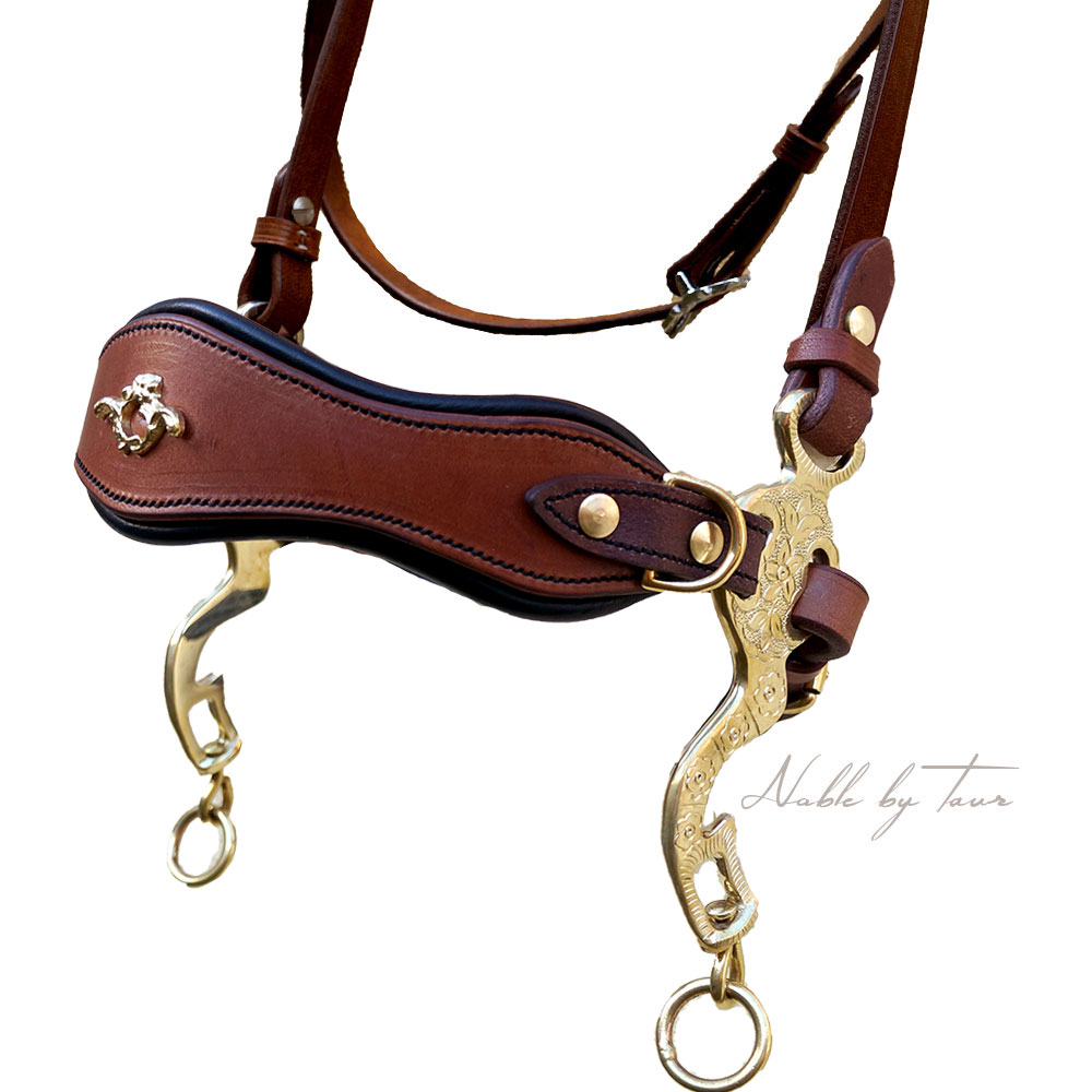 Hackamore bridle Noble by Opux®, chocolate - 5