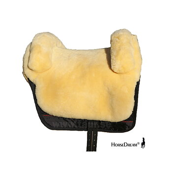 Horsedream® barbackasadel / lammskinnssadel Iberica Plus Creme M/L 