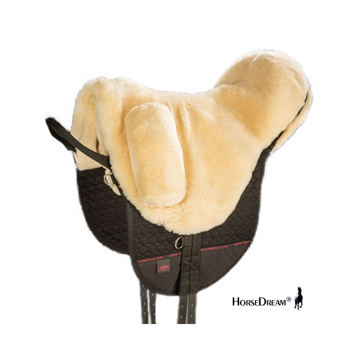Horsedream® Bareback saddle / lambskin saddle Premium Plus XH - HIGH WITHERS, natural - 2