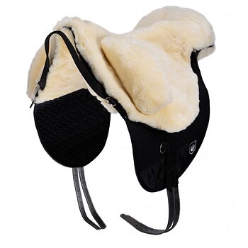 Horsedream® barbackasadel / lammskinnssadel Premium Plus XH - HÖG MANKE, creme