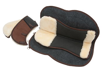 Barefoot® Physio Trailpad Western med fårskinn (för ridning med packväskor)