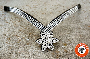 Opux® Pannband 'Tristan', svart/silver