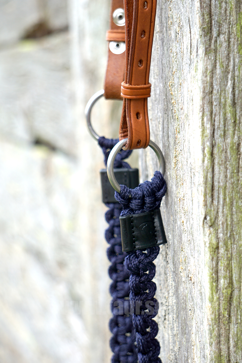 Necklace / cordeo Edix© Aisha, navy blue - 5