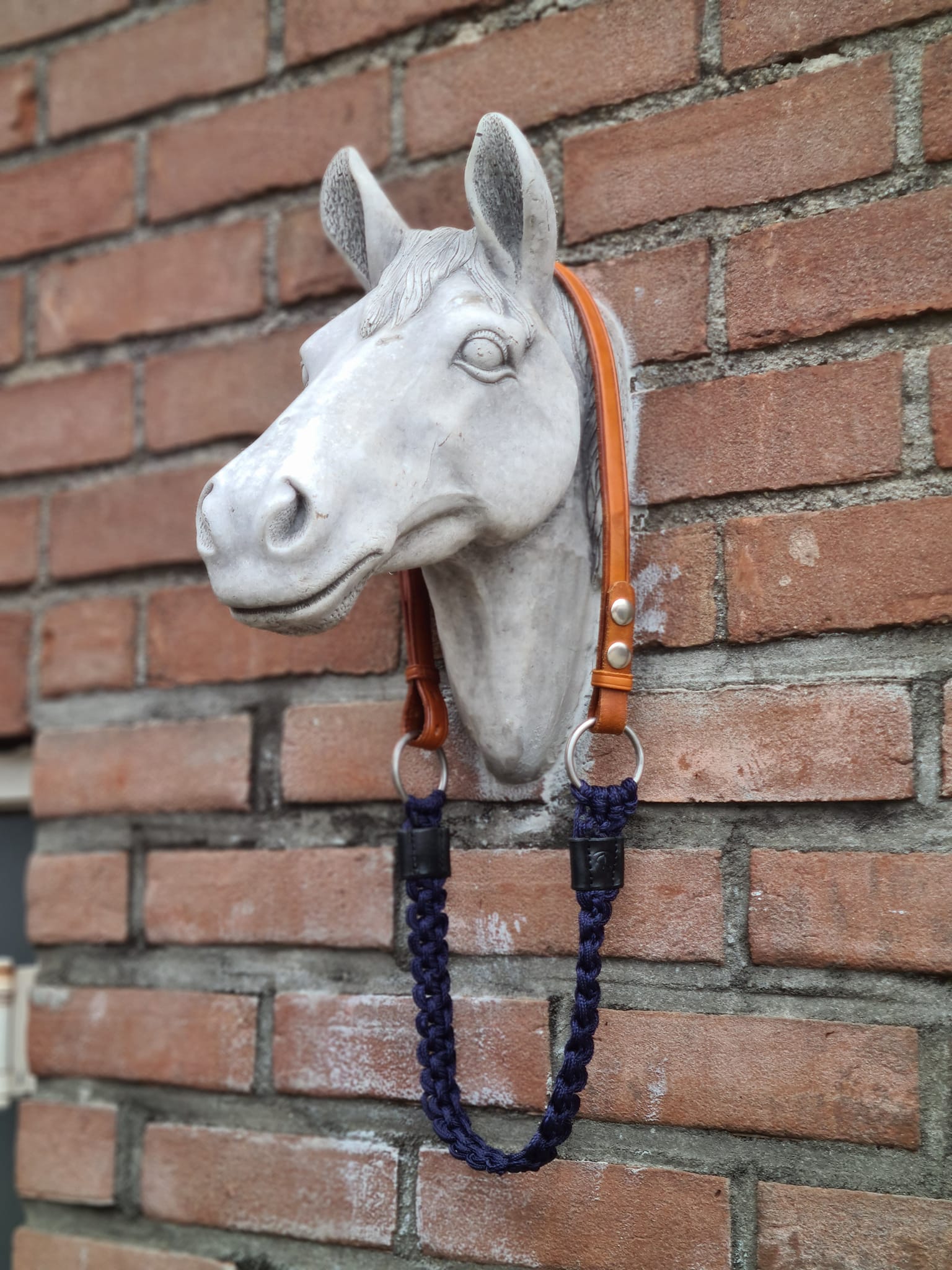Necklace / cordeo Edix© Aisha, navy blue - 9