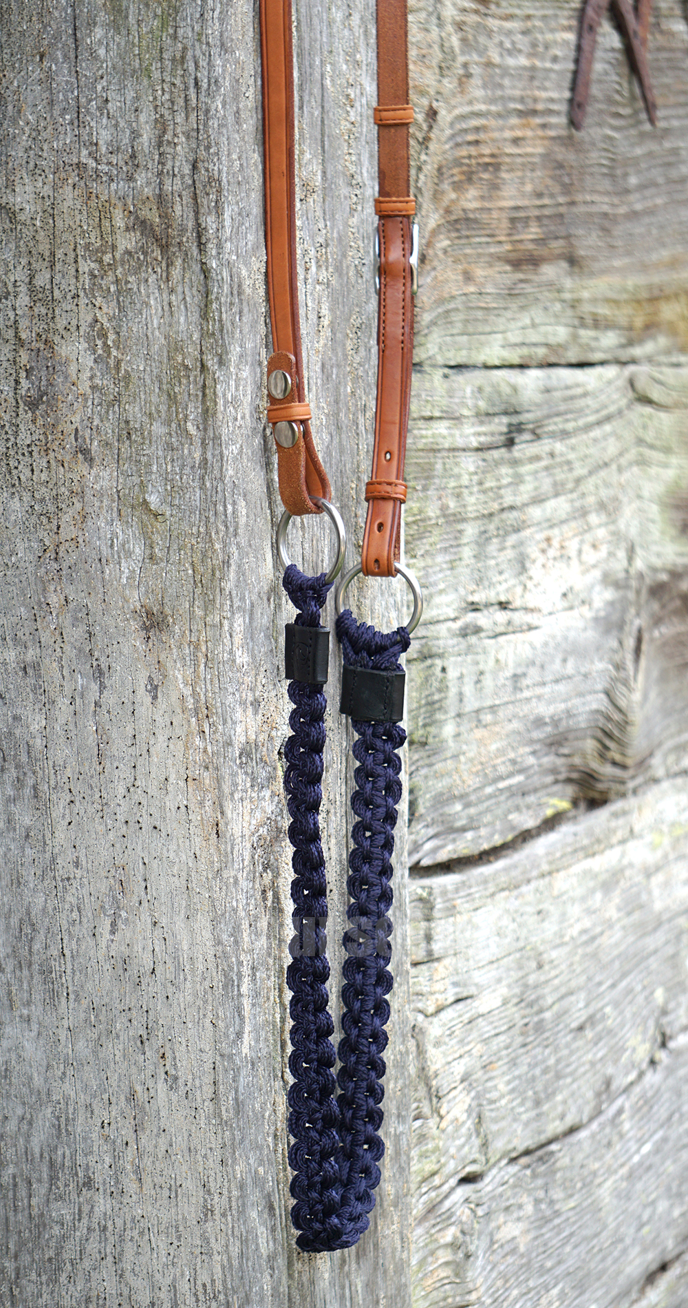 Necklace / cordeo Edix© Aisha, navy blue - 6