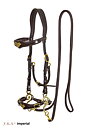 Hackamoreträns (anatomiskt) F.R.A® Imperial, mörkbrun, cob