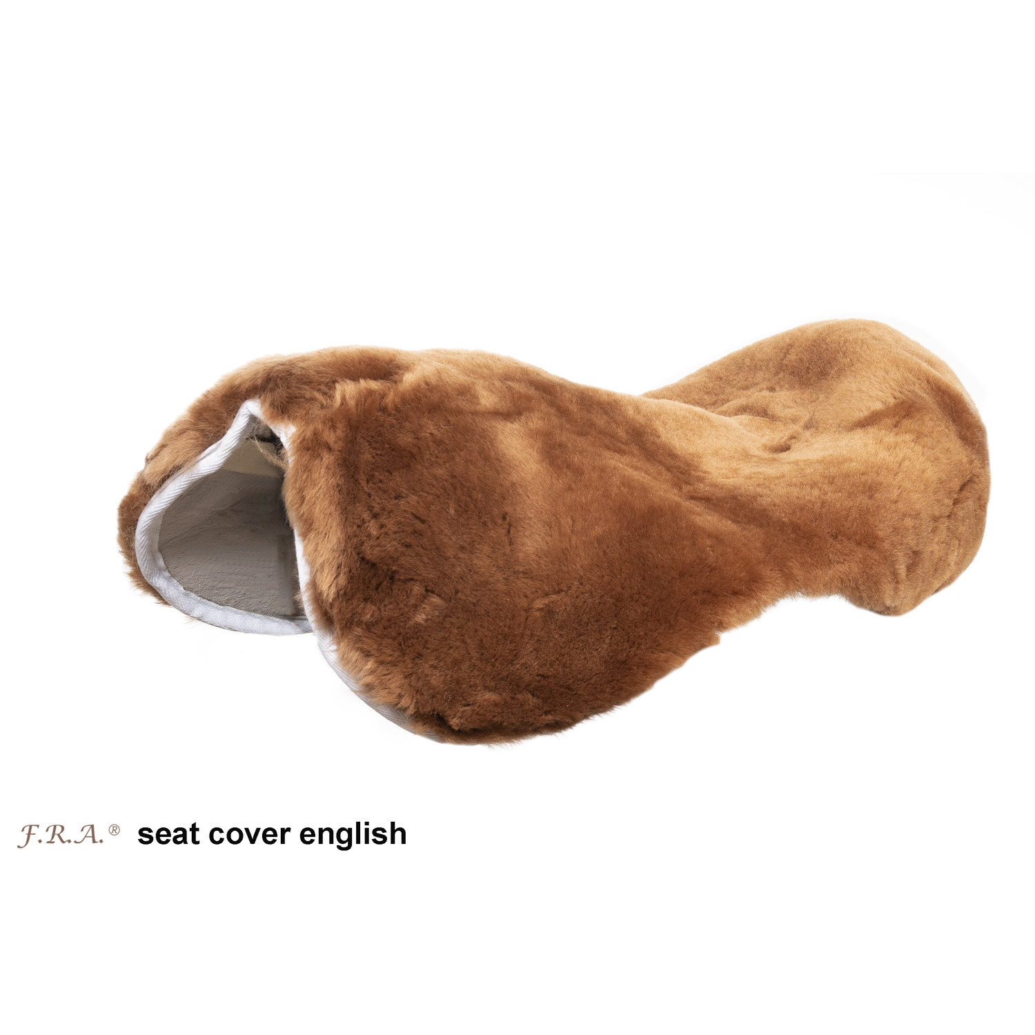 F.R.A.® Seatsaver / rumpvärmare (dressyr, island, allround, hopp), fårskinn, cappuccino