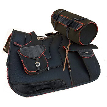 Pioneer® Trekker Saddle Pad  (Engelska/Western) - komplett med väskor