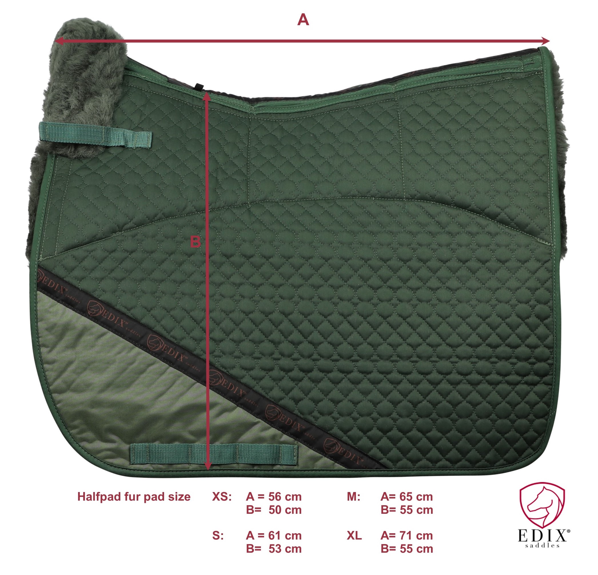 EDIX® Uni Dressyrschabrak, äkta Merinoull (inkl. 8 st ilägg), marinblå - 4