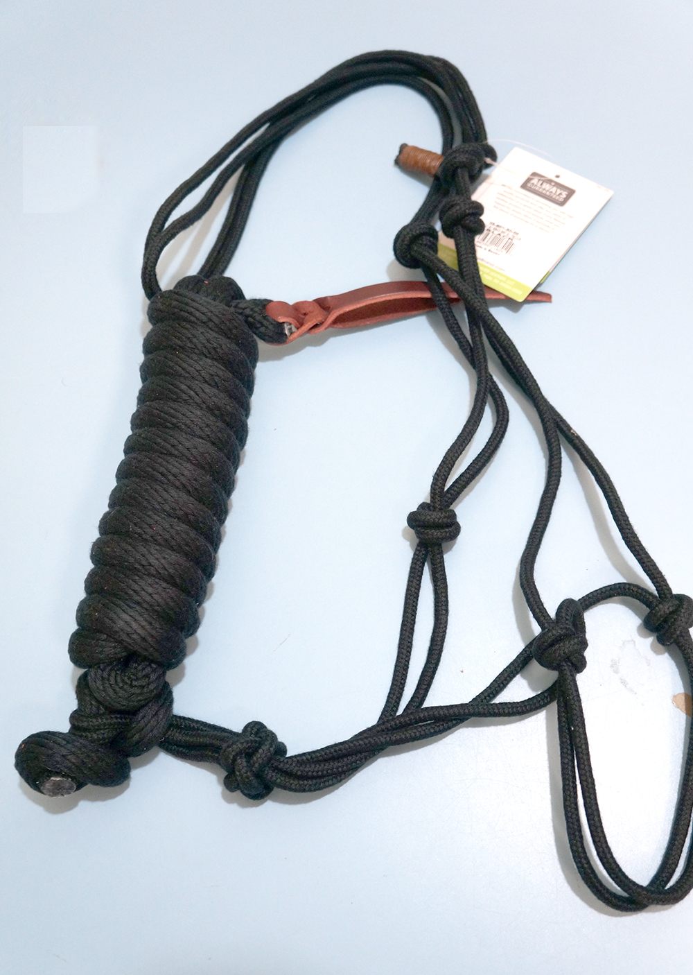 Organic bamboo! EcoLuxe™ Bamboo rope halter incl. lead rope, black - 2