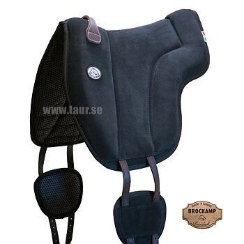 Brockamp Special - Ridpad / Barbackasadel i mocka (mörk marinblå)