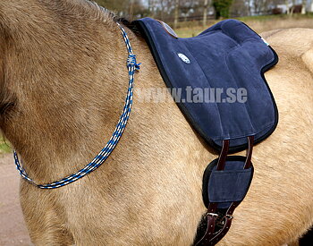 Brockamp Special - Ridpad / Barbackasadel i mocka (mörk marinblå)