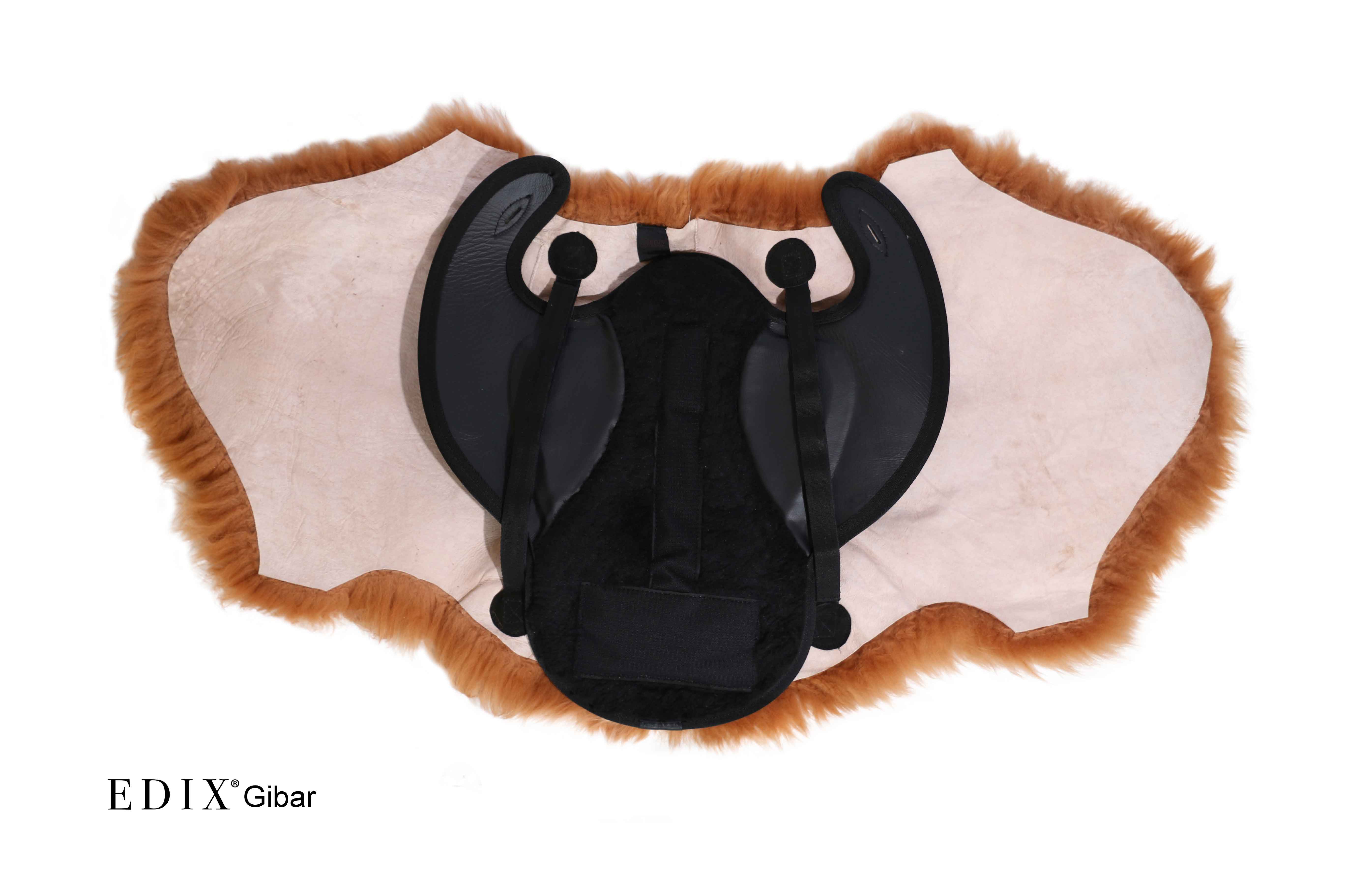 EDIX® Gibar Seatsaver / saddle seat (treeless saddles), genuine Merino wool, cappuccino - 7